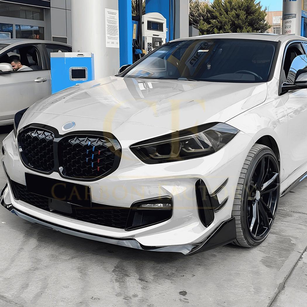 Gloss Black Headlight Trims for BMW F40 1 Series 19-24-Carbon Factory