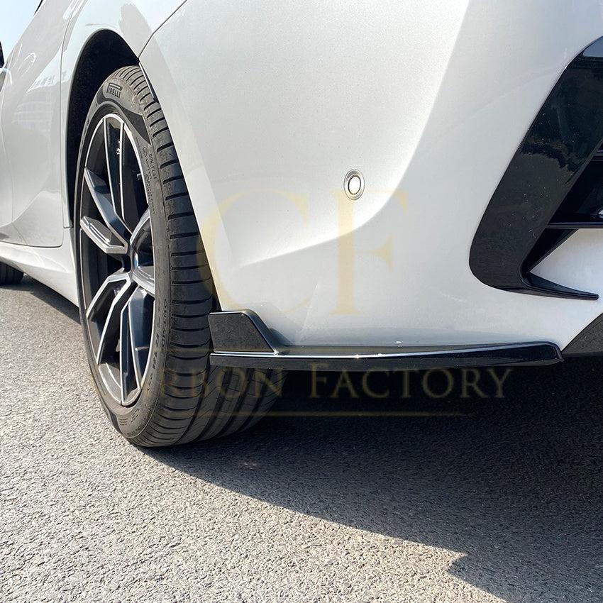 Gloss Black Rear Bumper Spats for BMW 3 Series G20 G21 Pre-LCI 19-22-Carbon Factory