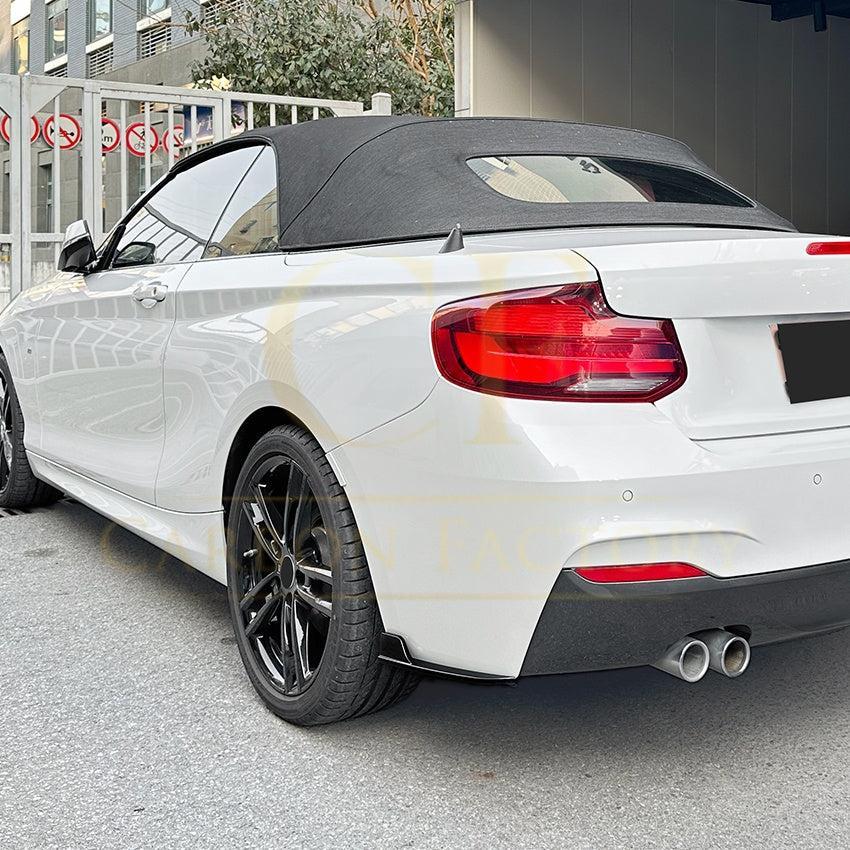 Gloss Black Rear Bumper Spats for BMW F22 F23 2 Series 14-20-Carbon Factory