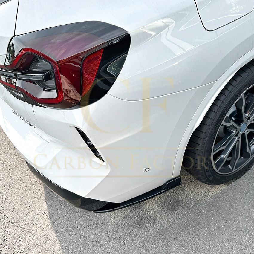 Gloss Black Rear Bumper Spats for BMW G01 X3 LCI 22-24-Carbon Factory
