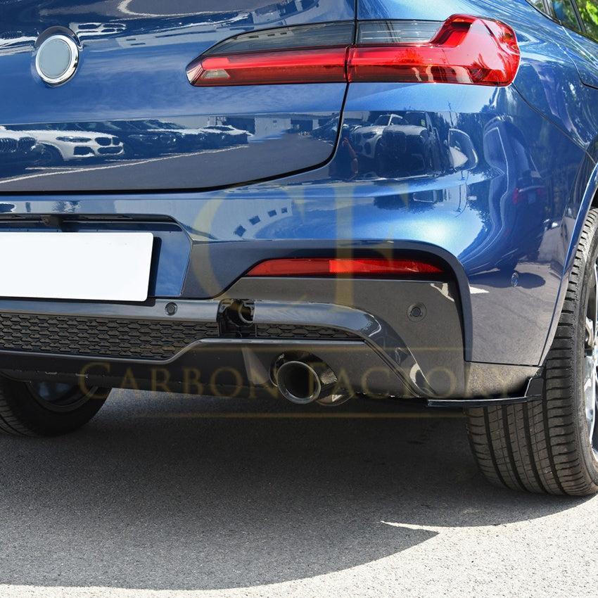 Gloss Black Rear Bumper Spats for BMW G02 X4 Pre-LCI 18-21-Carbon Factory