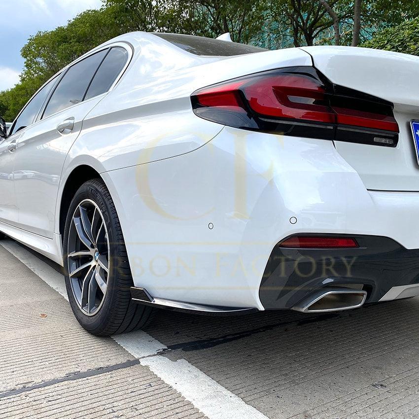 Gloss Black Rear Bumper Spats for BMW G30 G31 5 Series M Sport 17-24-Carbon Factory