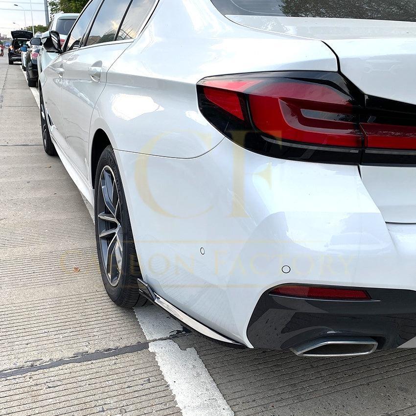 Gloss Black Rear Bumper Spats for BMW G30 G31 5 Series M Sport 17-24-Carbon Factory