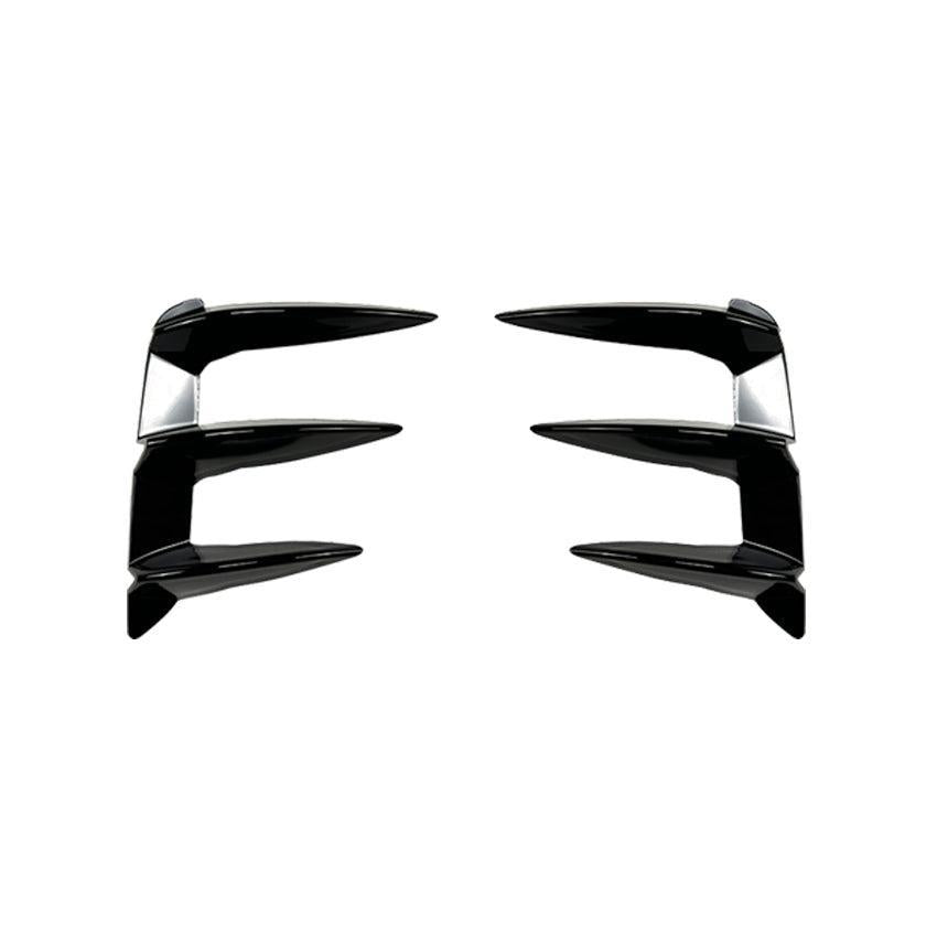 Gloss Black Rear Bumper Trims 2 for BMW G01 X3 LCI 22-24-Carbon Factory