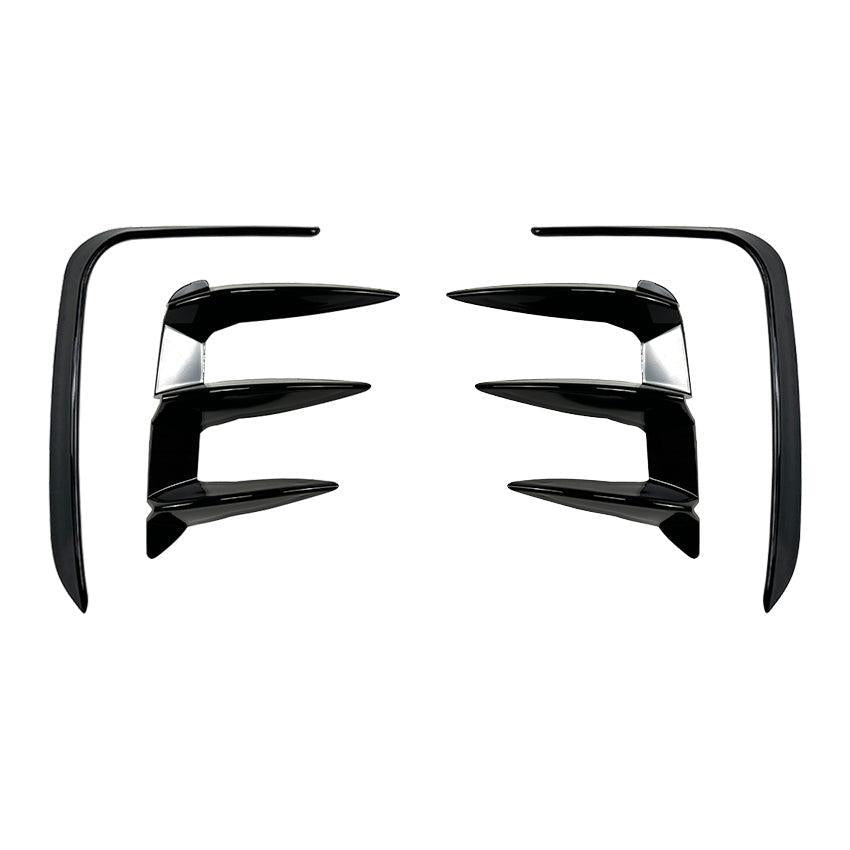 Gloss Black Rear Bumper Trims 2 for BMW G01 X3 LCI 22-24-Carbon Factory