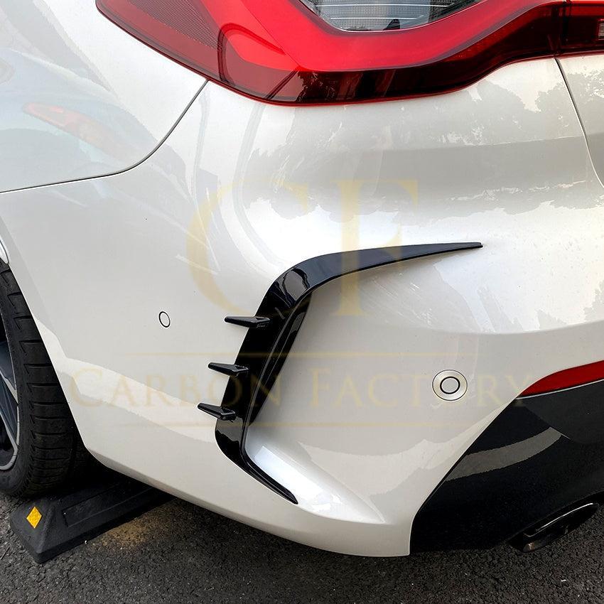 Gloss Black Rear Bumper Trims for BMW G22 G23 4 Series 20-Present-Carbon Factory