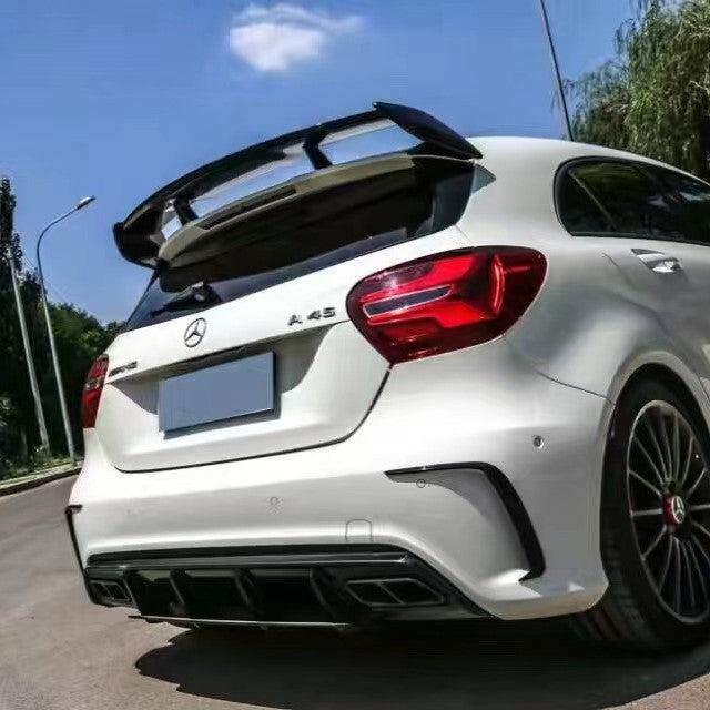 Gloss Black Rear Bumper Trims for Mercedes Benz W176 A Class 13-18 - Carbon Factory