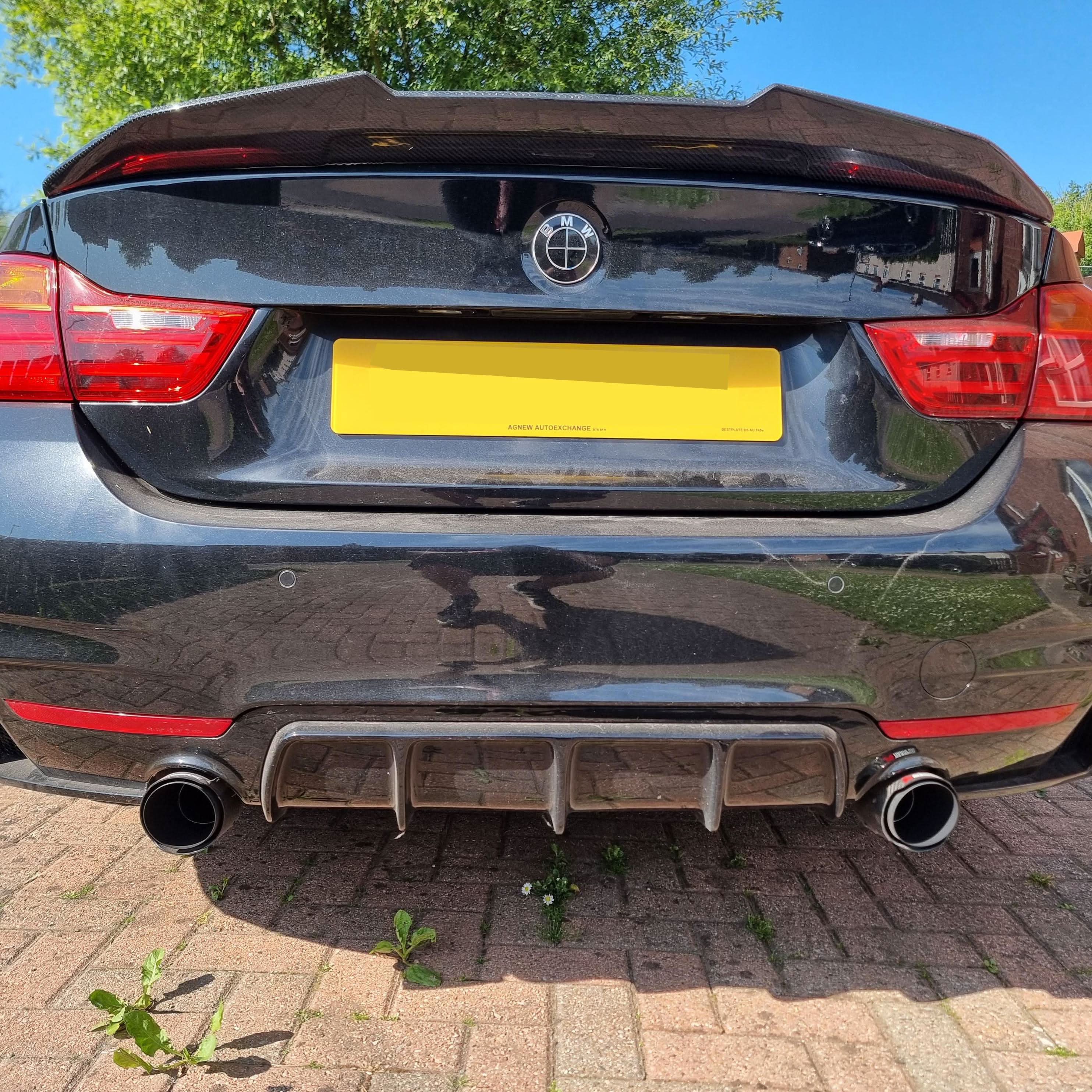Gloss Black Rear Diffuser Dual Exhaust for BMW F32 F33 F36 4 Series 14-20 - Carbon Factory