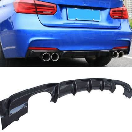 Gloss Black Rear Diffuser Quad Exhaust for BMW F30 F31 3 Series 12-19 - Carbon Factory