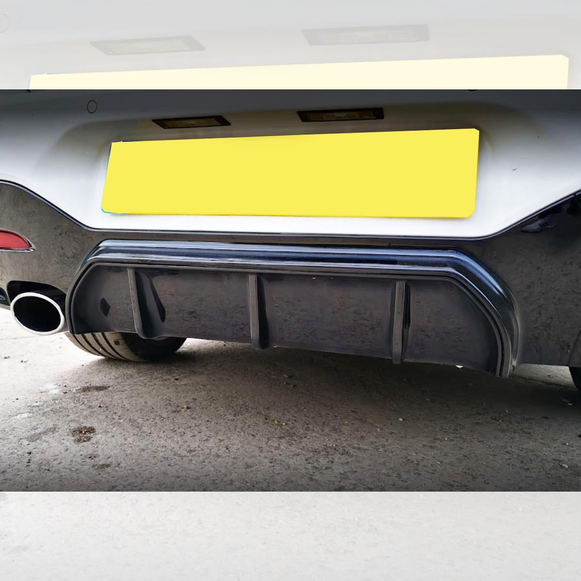 Gloss Black Rear Diffuser Twin Exhaust for BMW F20 1 Series LCI 15-19-Carbon Factory