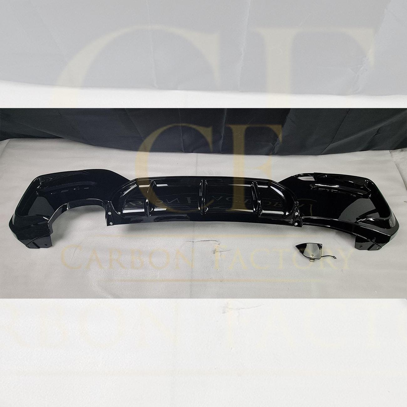 Gloss Black Rear Diffuser Twin Exhaust for BMW F20 1 Series LCI 15-19-Carbon Factory