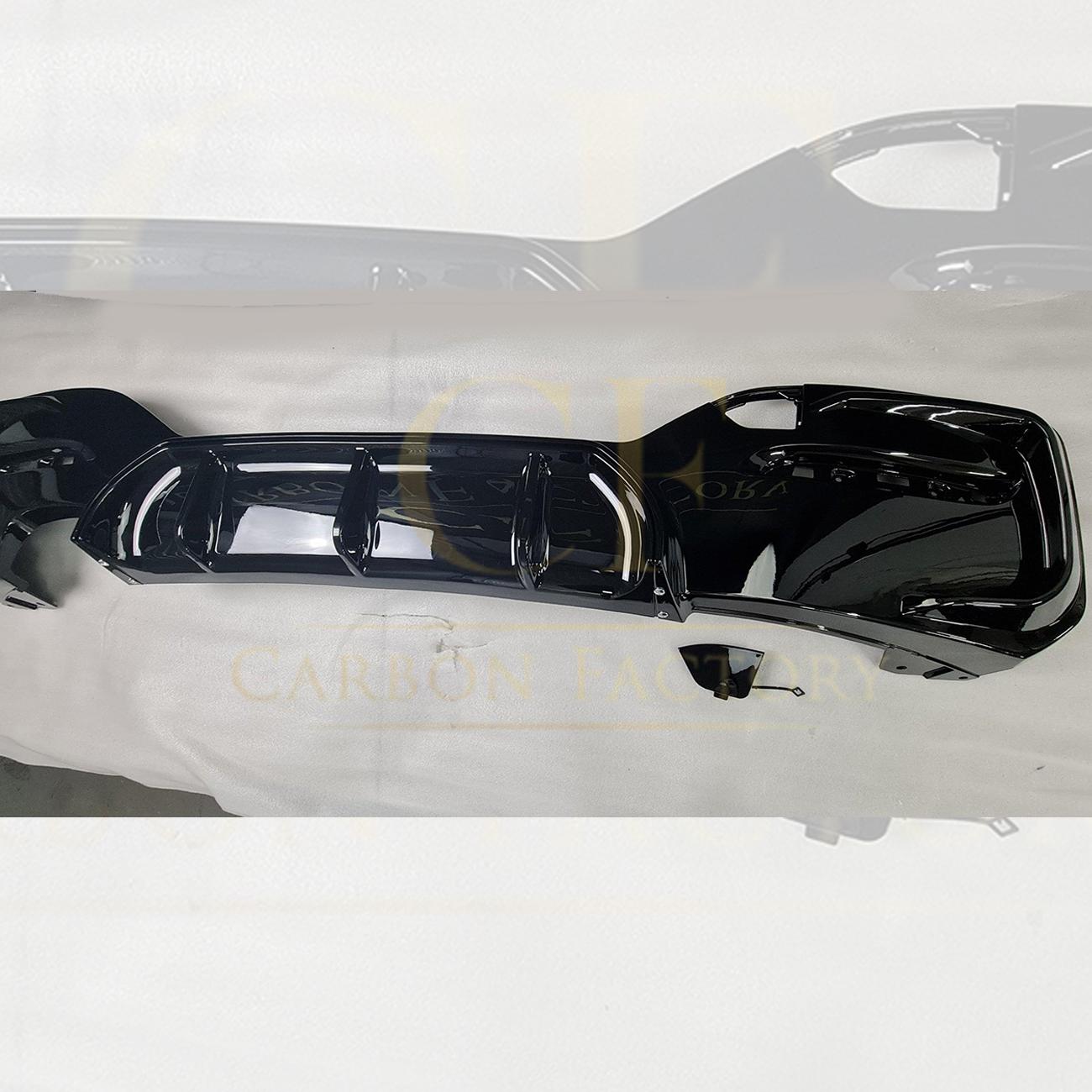Gloss Black Rear Diffuser Twin Exhaust for BMW F20 1 Series LCI 15-19-Carbon Factory