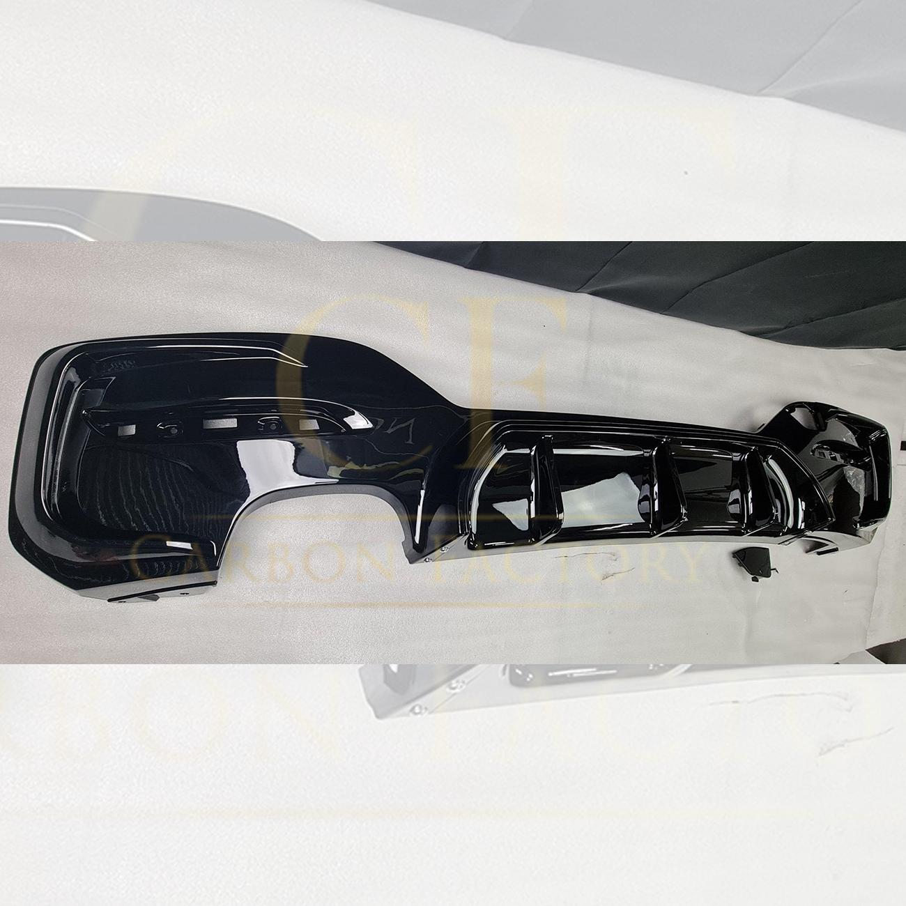 Gloss Black Rear Diffuser Twin Exhaust for BMW F20 1 Series LCI 15-19-Carbon Factory