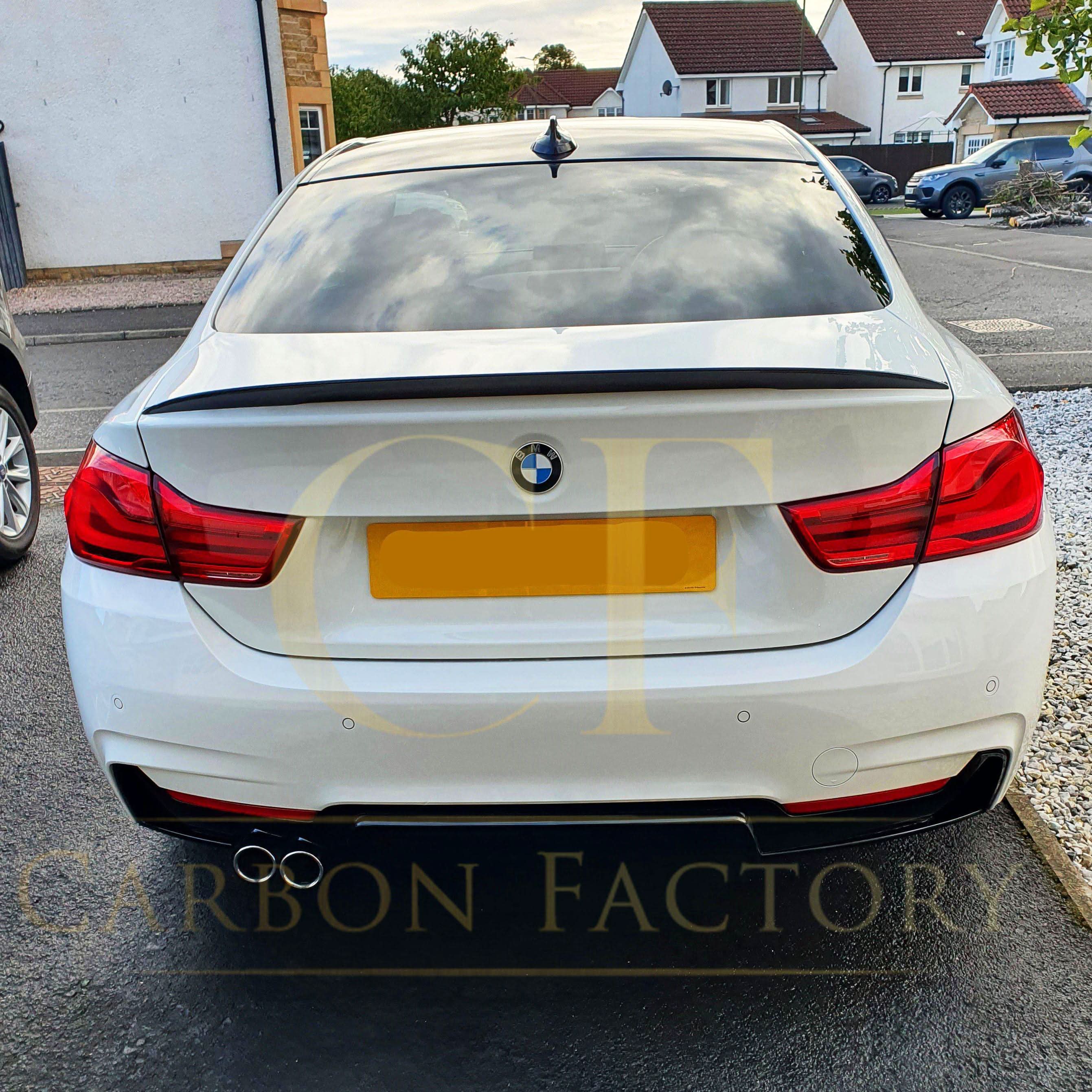 Gloss Black Rear Diffuser Twin Exhaust for BMW F32 F33 F36 4 Series 14-20 - Carbon Factory