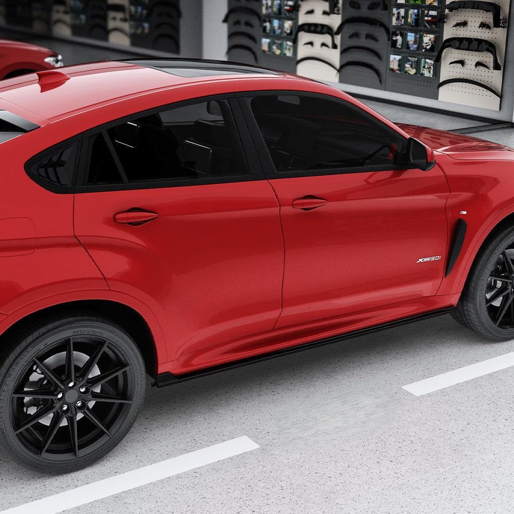 Gloss Black Side Skirts for BMW F16 X6 14-18-Carbon Factory