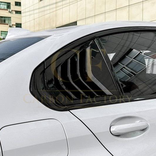 Gloss Black Window Louver Vents for BMW 3 Series G20 19-25-Carbon Factory