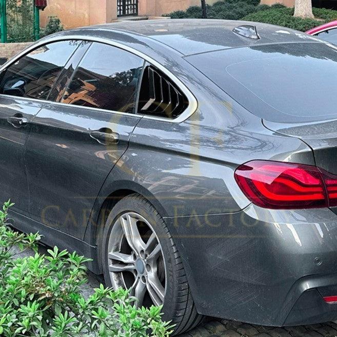 Gloss Black Window Louver Vents for BMW F36 4 Series Gran Coupe 14-20-Carbon Factory