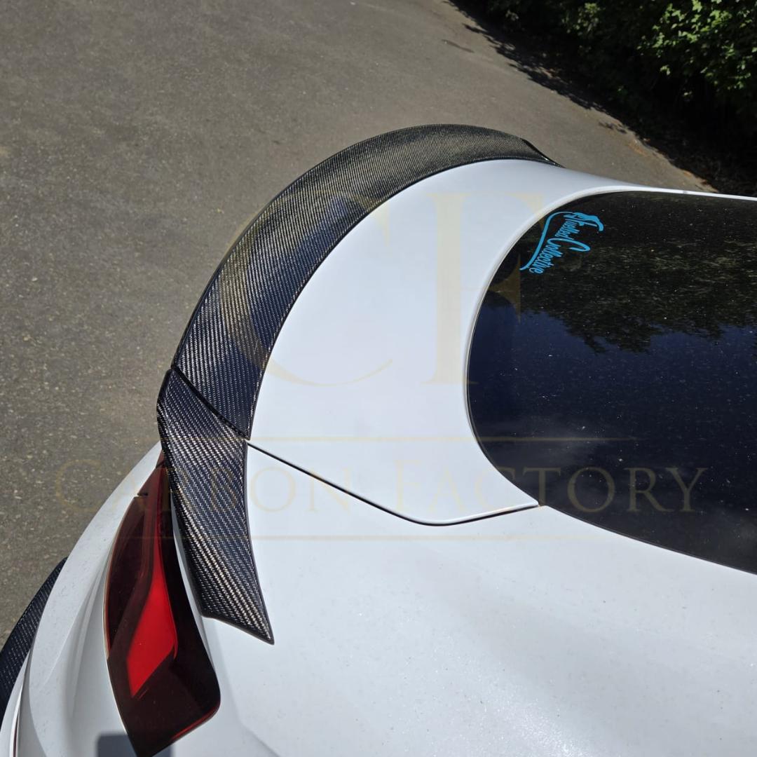 H Style Carbon Fibre Boot Spoiler for Audi B9 A5 S5 RS5 4 Door 17-24-Carbon Factory