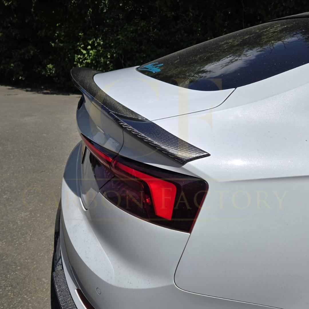 H Style Carbon Fibre Boot Spoiler for Audi B9 A5 S5 RS5 4 Door 17-24-Carbon Factory