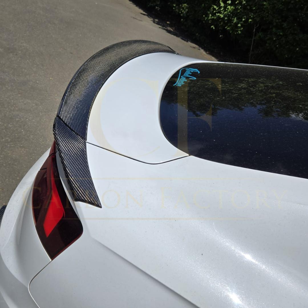 H Style Carbon Fibre Boot Spoiler for Audi B9 A5 S5 RS5 4 Door 17-24-Carbon Factory