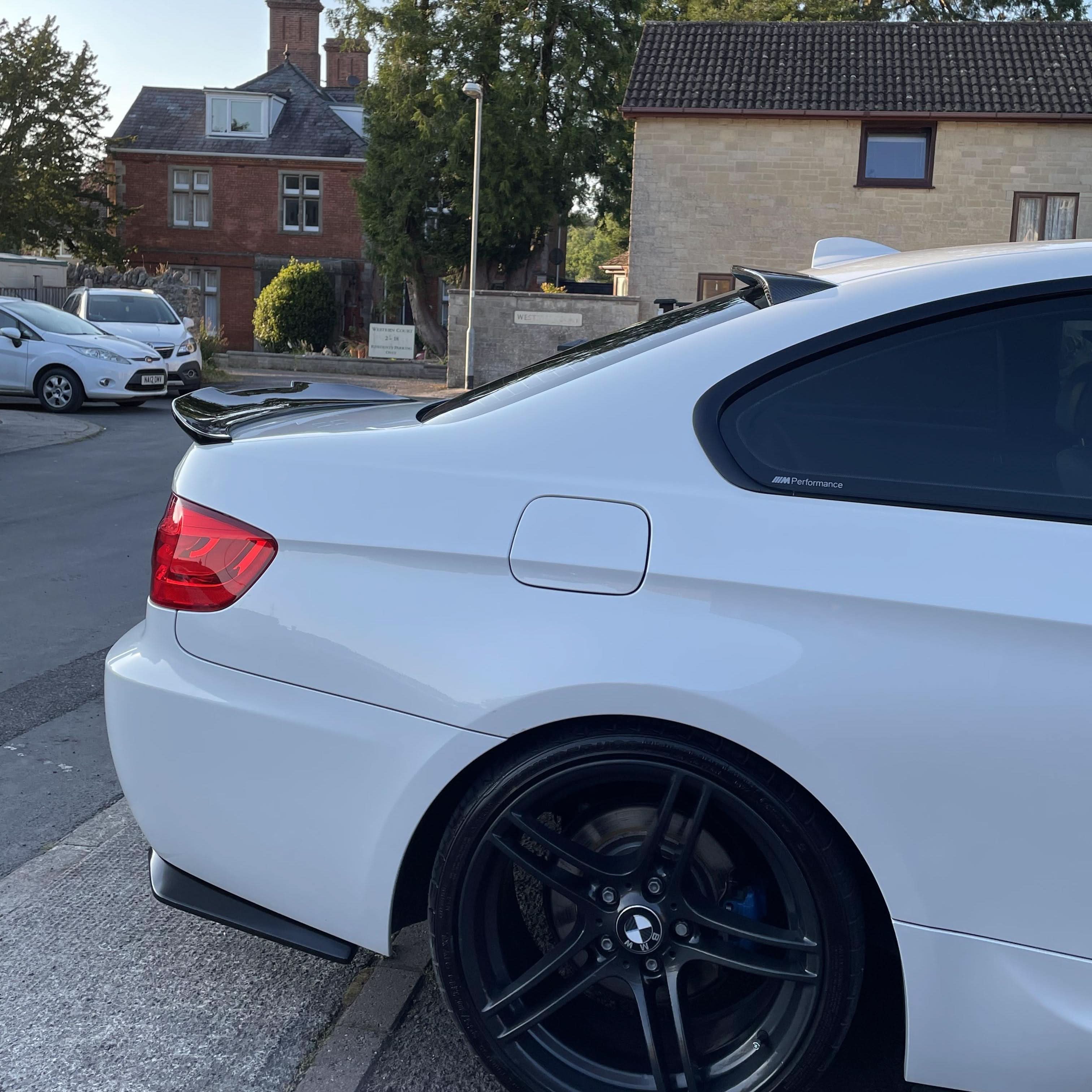 H Style Carbon Fibre Roof Spoiler for BMW 3 Series E92 Coupe inc M3 07-13 - Carbon Factory