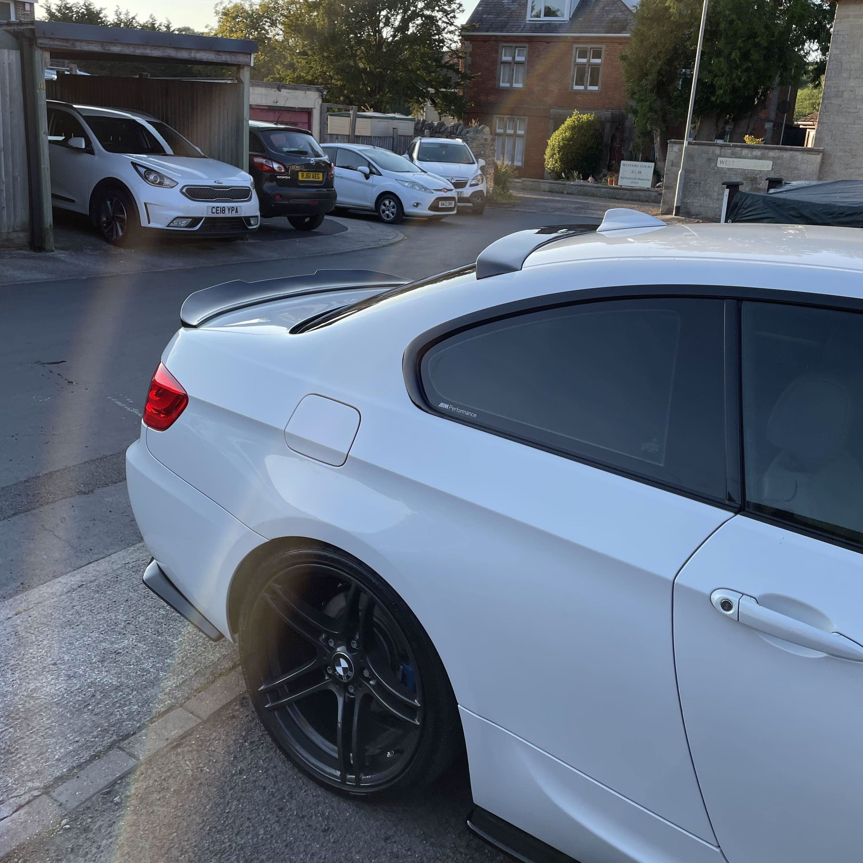 H Style Carbon Fibre Roof Spoiler for BMW 3 Series E92 Coupe inc M3 07-13 - Carbon Factory