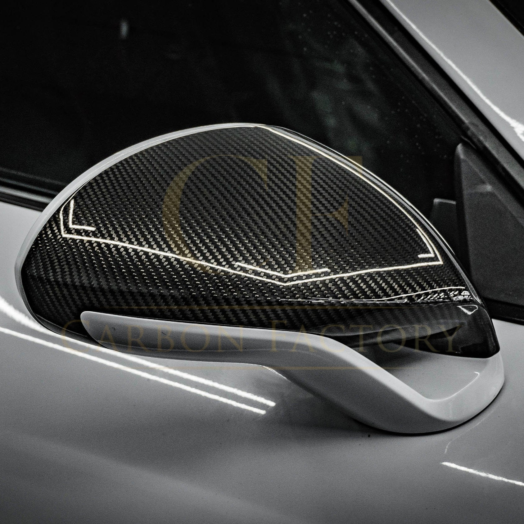 Pre-Preg Carbon Fibre Mirror Covers for Porsche 991 911 RS LHD 11-15 - Carbon Factory