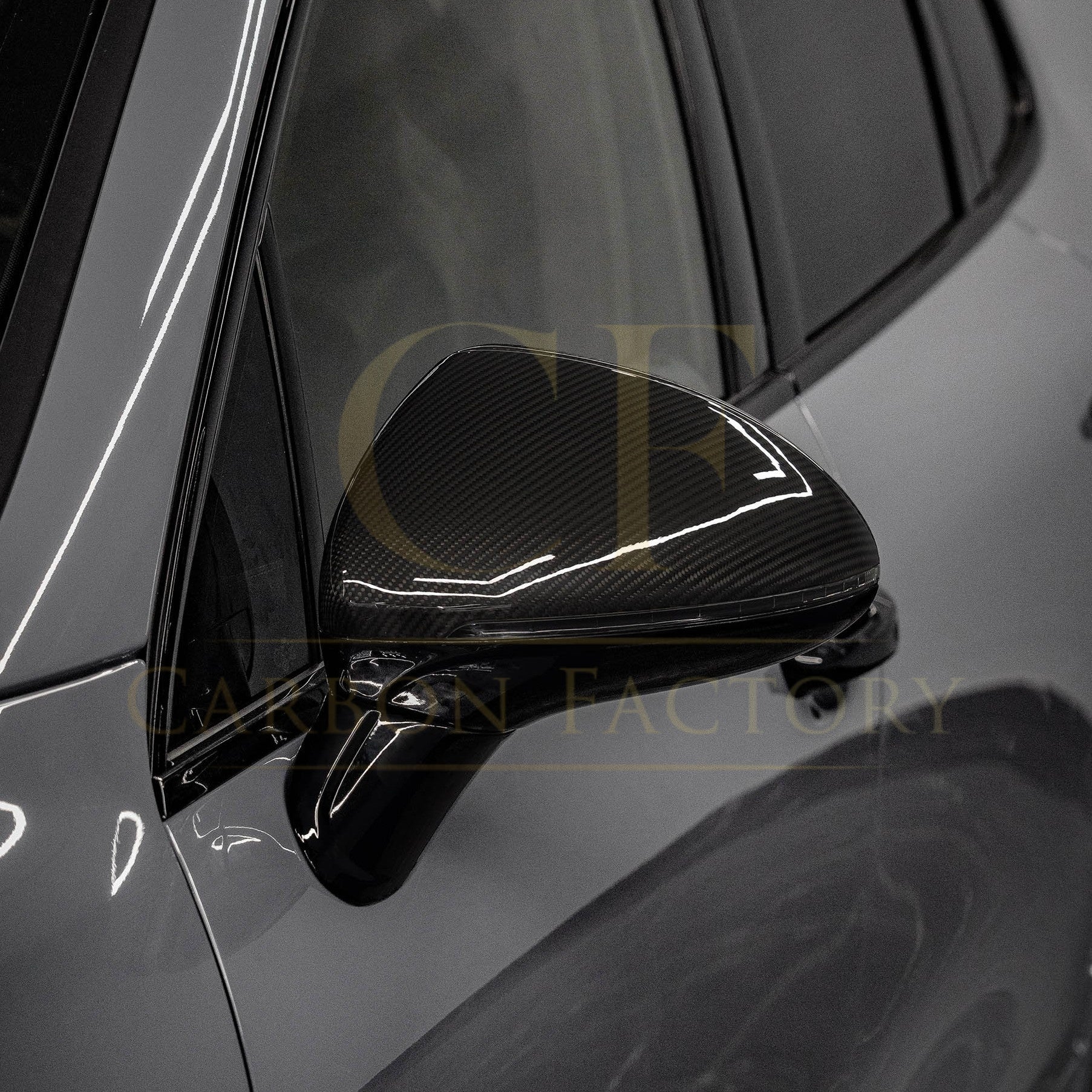 Pre-Preg Carbon Fibre Mirror Covers for Porsche Cayenne 958.2 14-18 LHD - Carbon Factory