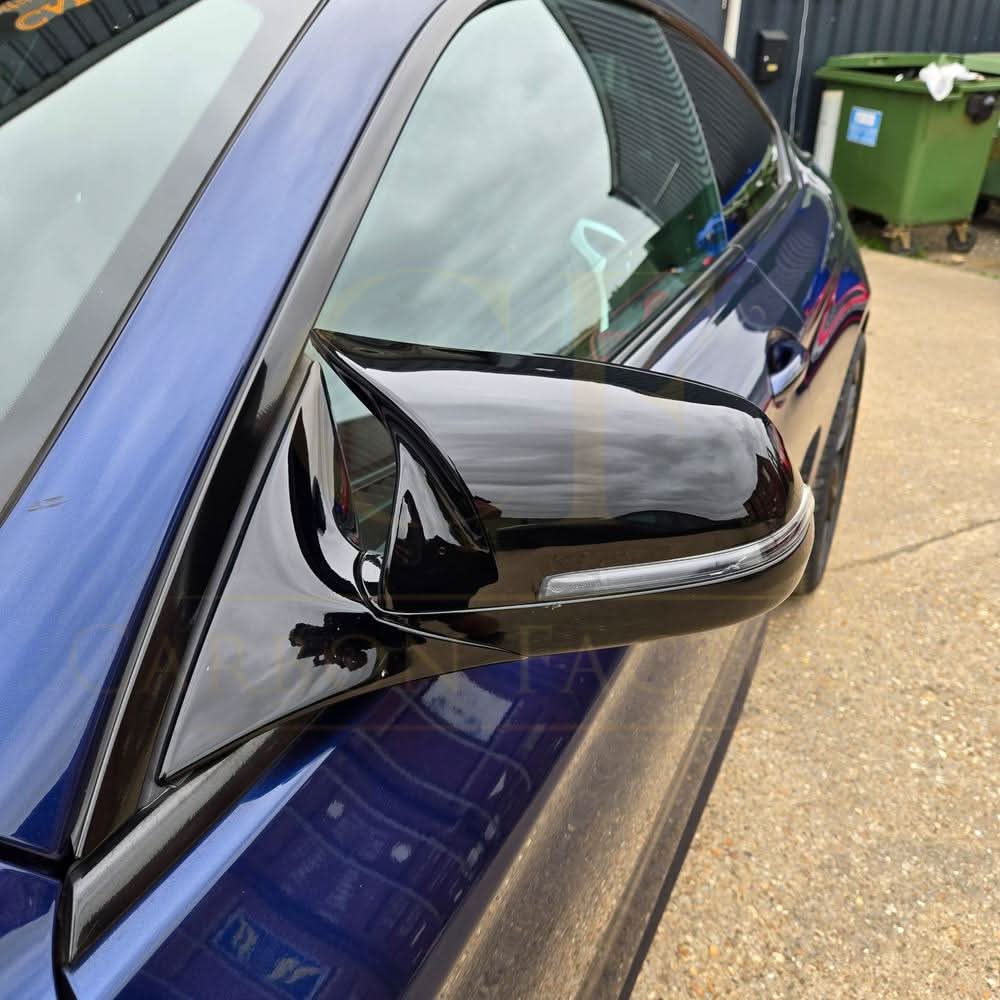 CF Style Gloss Black Replacement Mirror Covers for BMW F10 5 Series LCI F06 F12 F13 6 Series F01 7 Series - Carbon Factory
