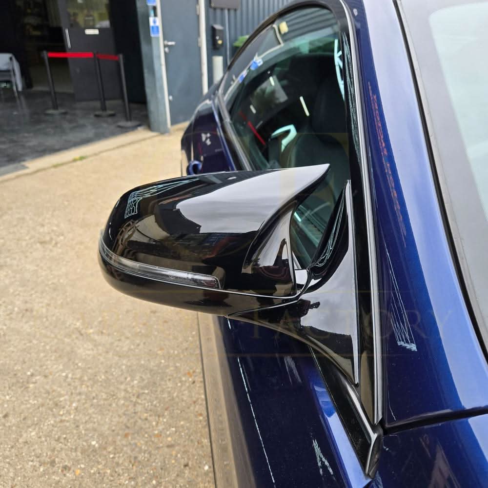 CF Style Gloss Black Replacement Mirror Covers for BMW F10 5 Series LCI F06 F12 F13 6 Series F01 7 Series - Carbon Factory