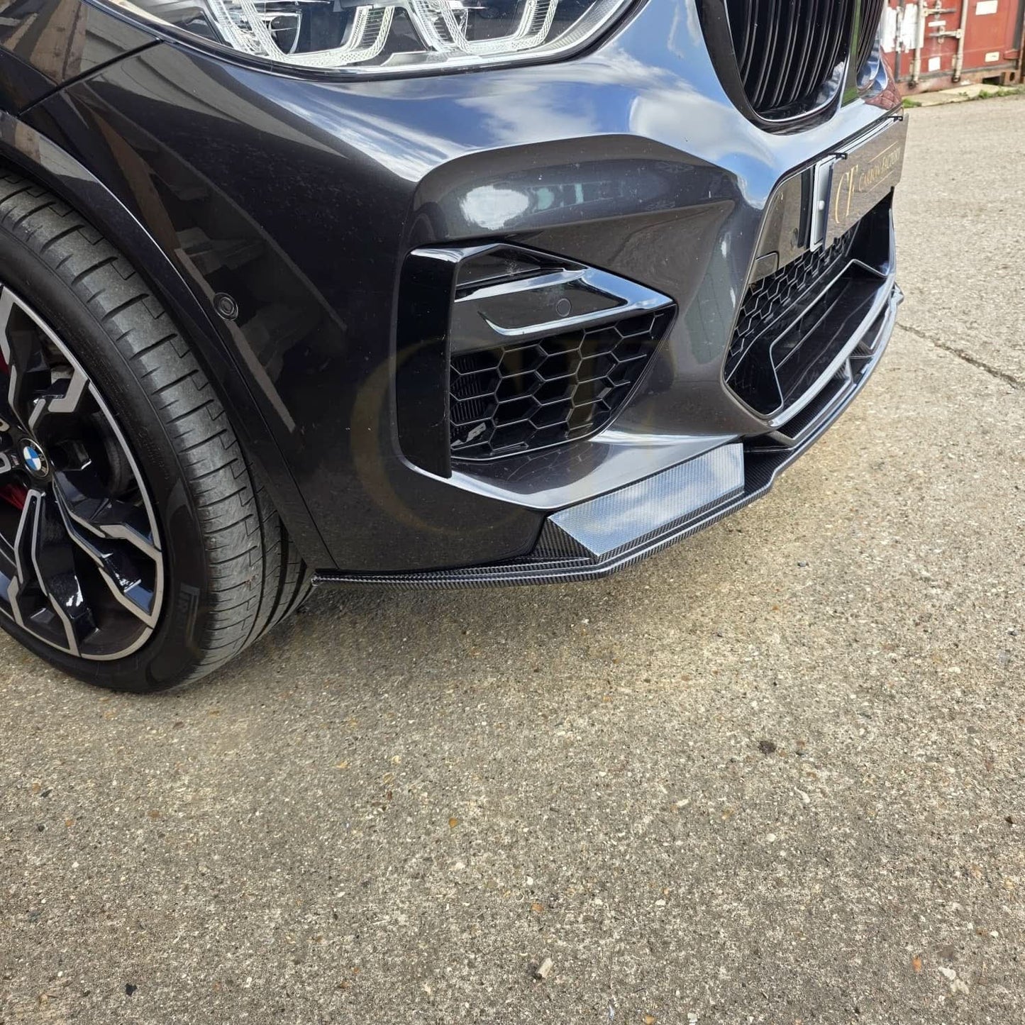 V Style Carbon Fibre Front Splitter for BMW F97 X3M F98 X4M 18-21 - Carbon Factory