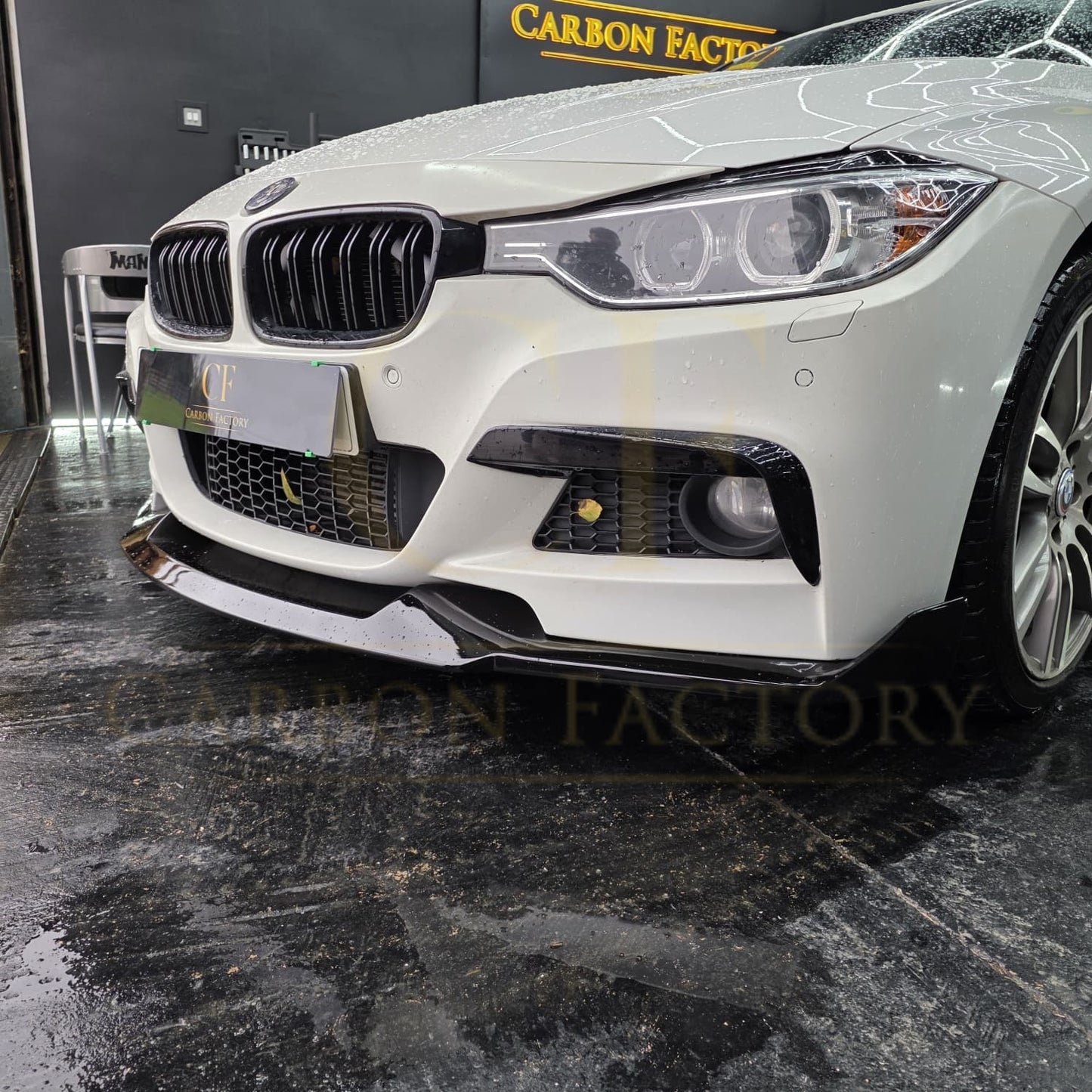 MAD Style Carbon Fibre Front Splitter for BMW F30 F31 3 Series M Sport 12-19