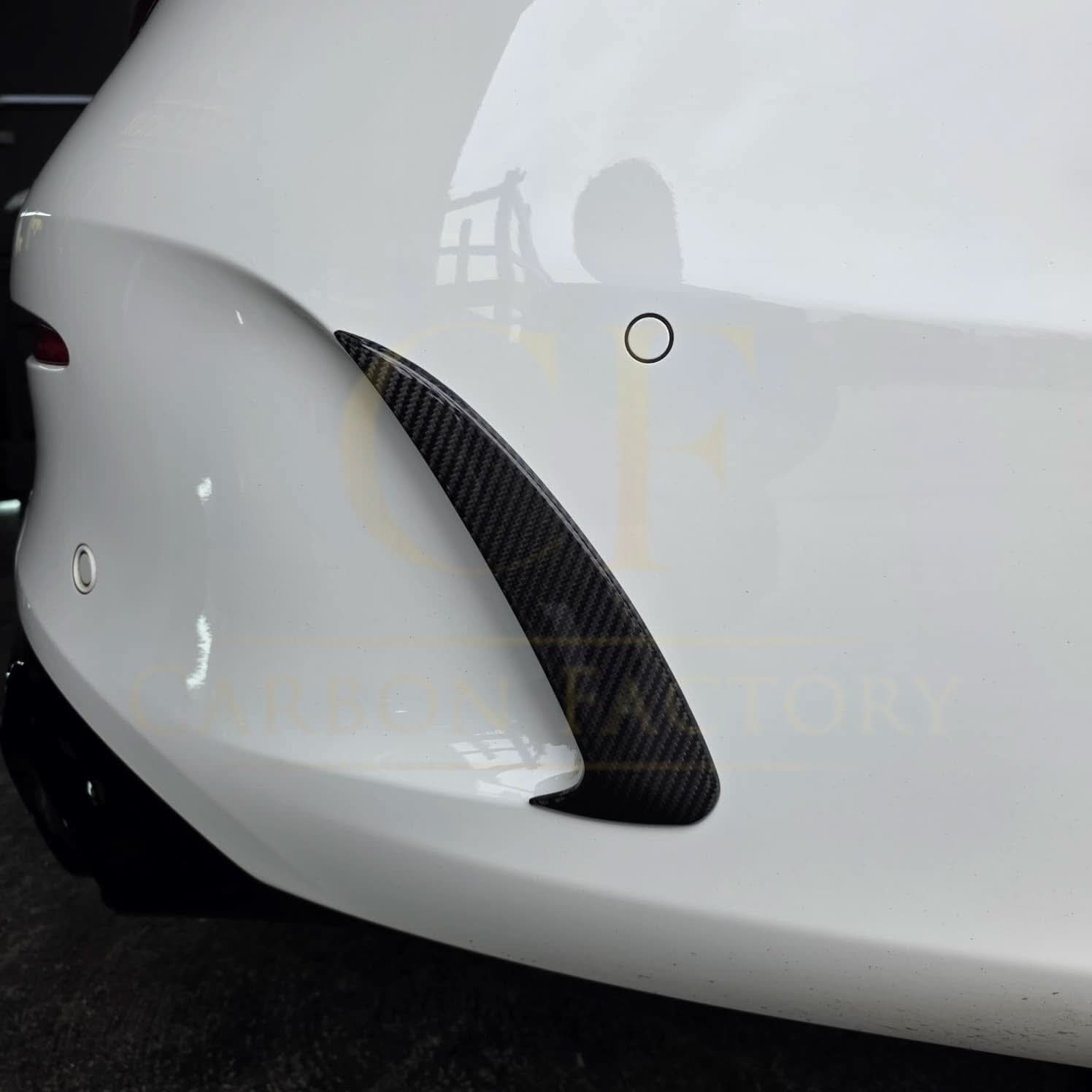 Carbon Fibre Rear Bumper Trims for Mercedes W205 C43 2 Door Coupe 15-18 - Carbon Factory