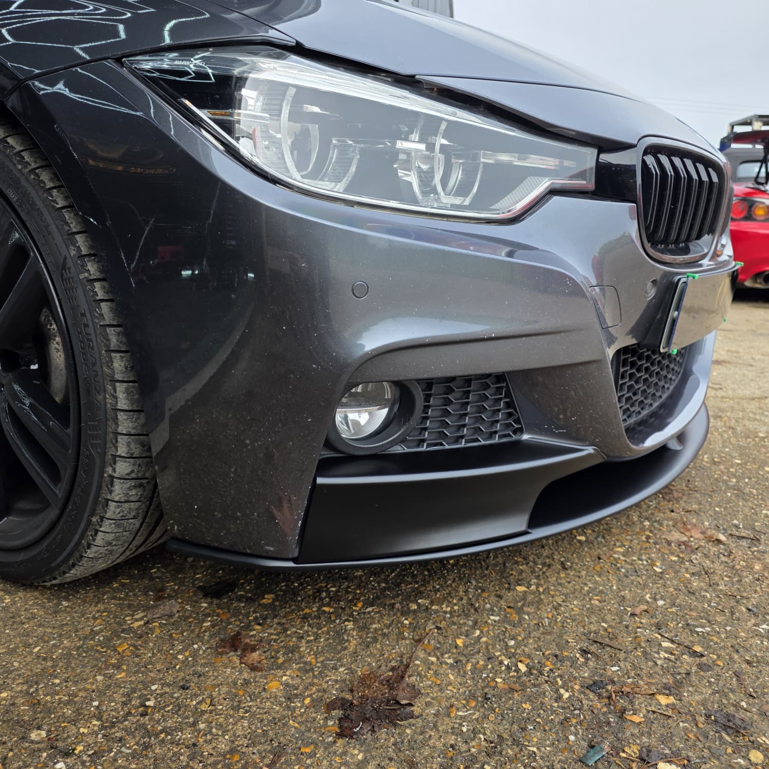 MP Style Matt Black Front Splitter for BMW F30 F31 3 Series M Sport 12-19 - Carbon Factory
