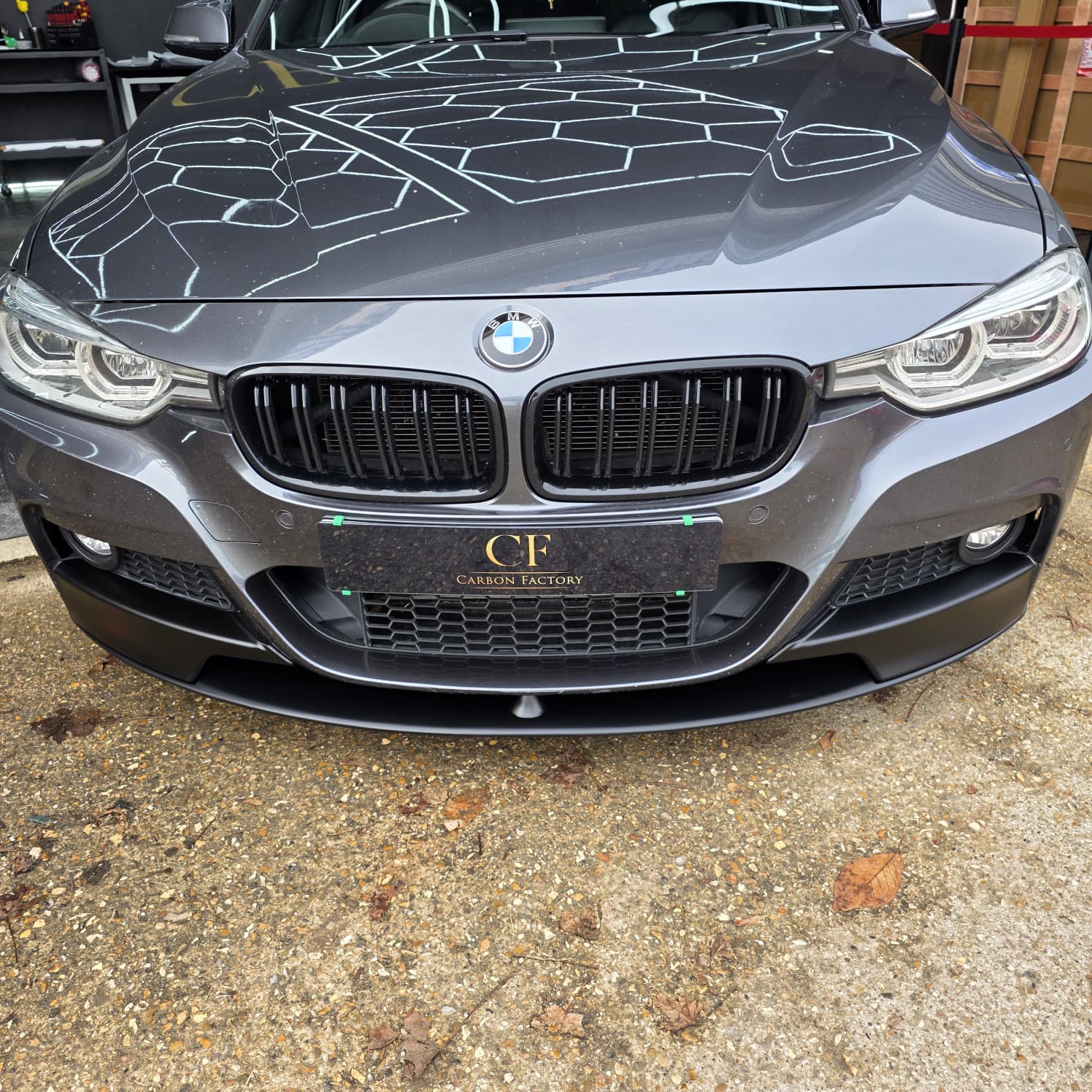 MP Style Matt Black Front Splitter for BMW F30 F31 3 Series M Sport 12-19 - Carbon Factory