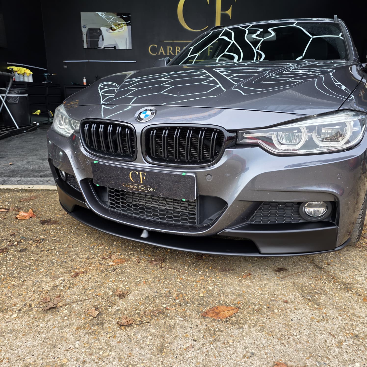 MP Style Matt Black Front Splitter for BMW F30 F31 3 Series M Sport 12-19 - Carbon Factory