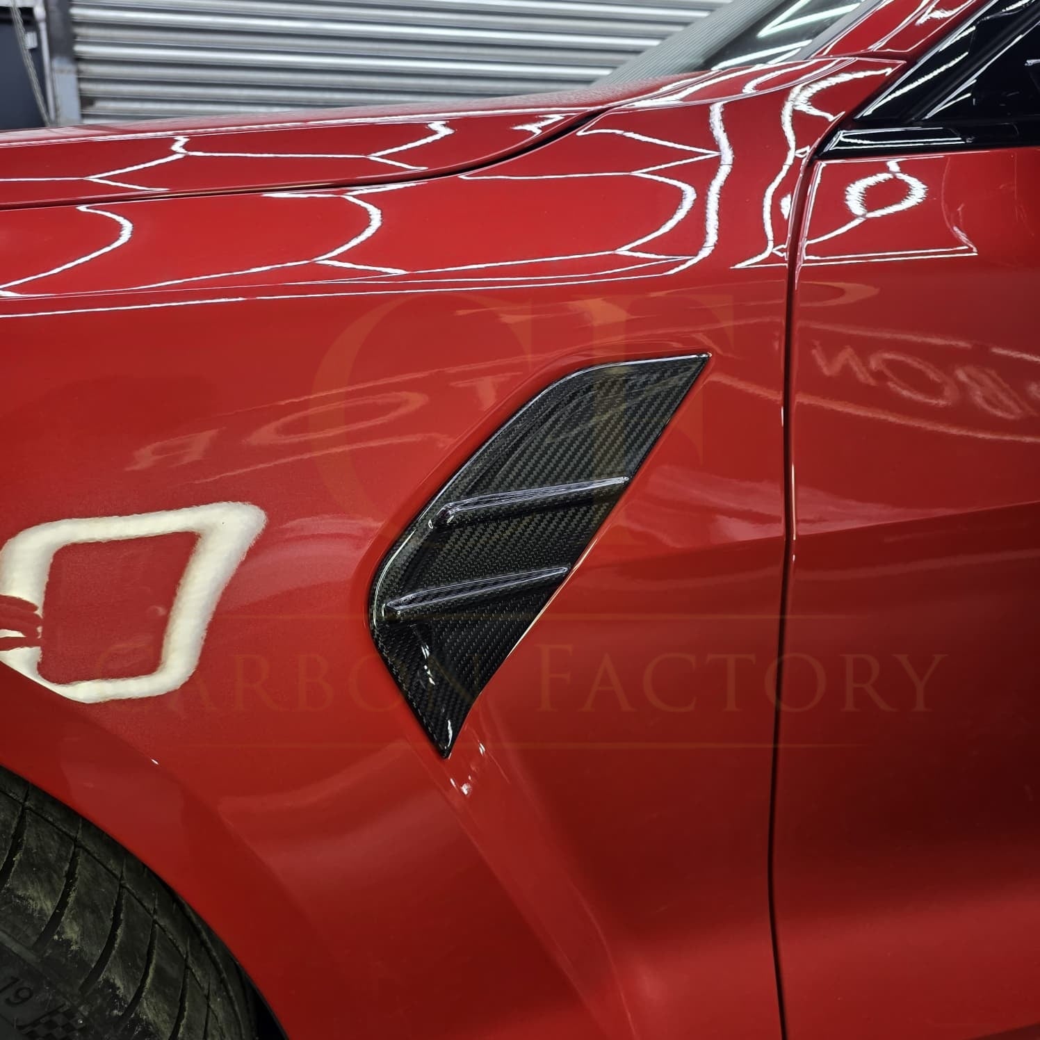 Pre-Preg Carbon Fibre Replacement Side Fender Trim for BMW G82 G83 M4 21-Present - Carbon Factory