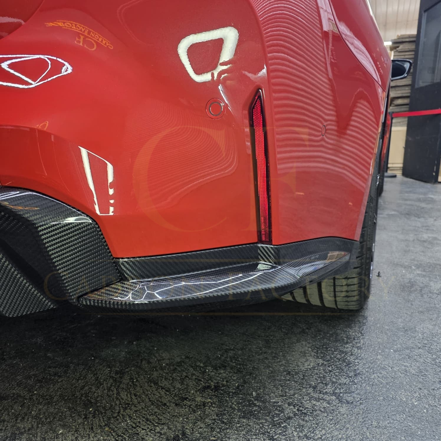 OEM Style Pre-Preg Carbon Fibre Rear Bumper Spats for BMW G82 G83 M4 21-Present - Carbon Factory