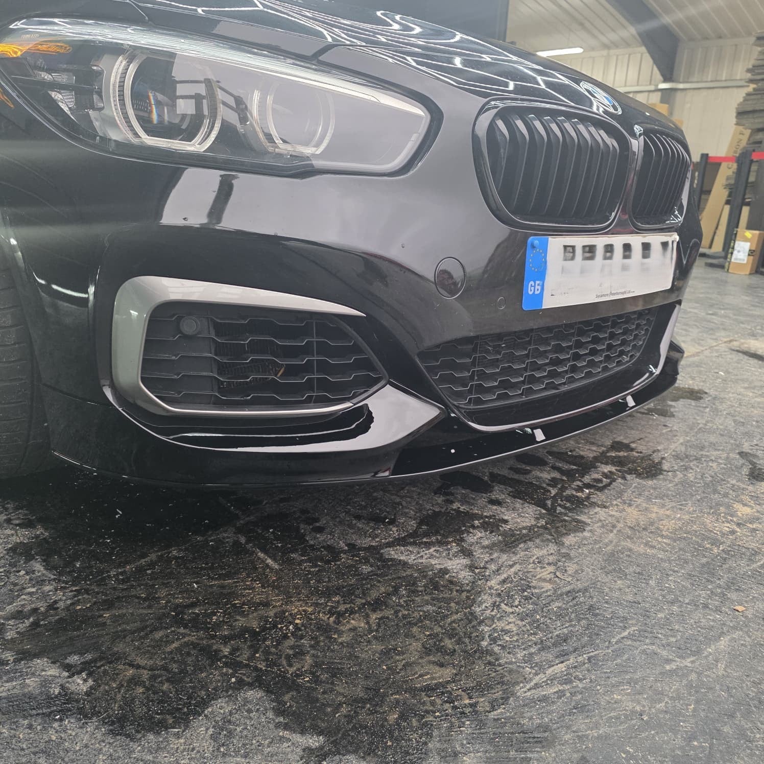 MP Style Gloss Black Front Splitter for BMW F20 F21 1 Series LCI 15-19 - Carbon Factory