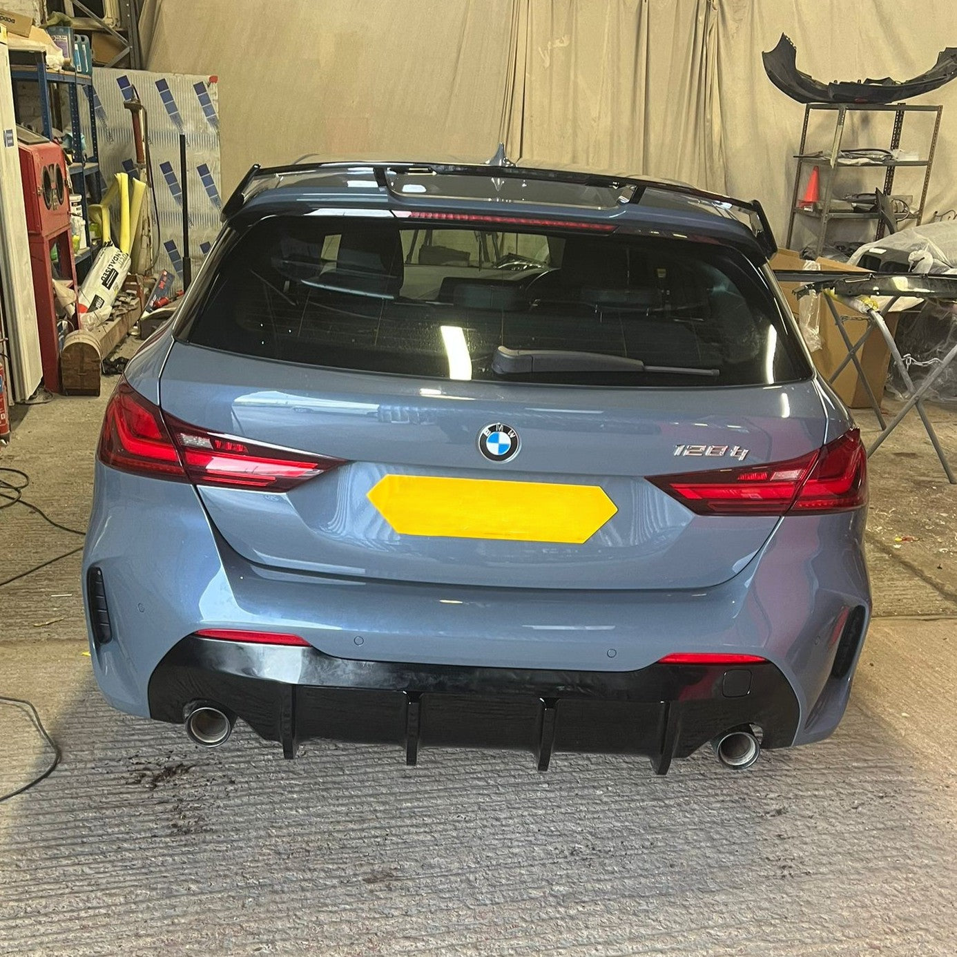 MP Style Gloss Black Rear Diffuser for BMW F40 1 Series 19-24 - Carbon Factory