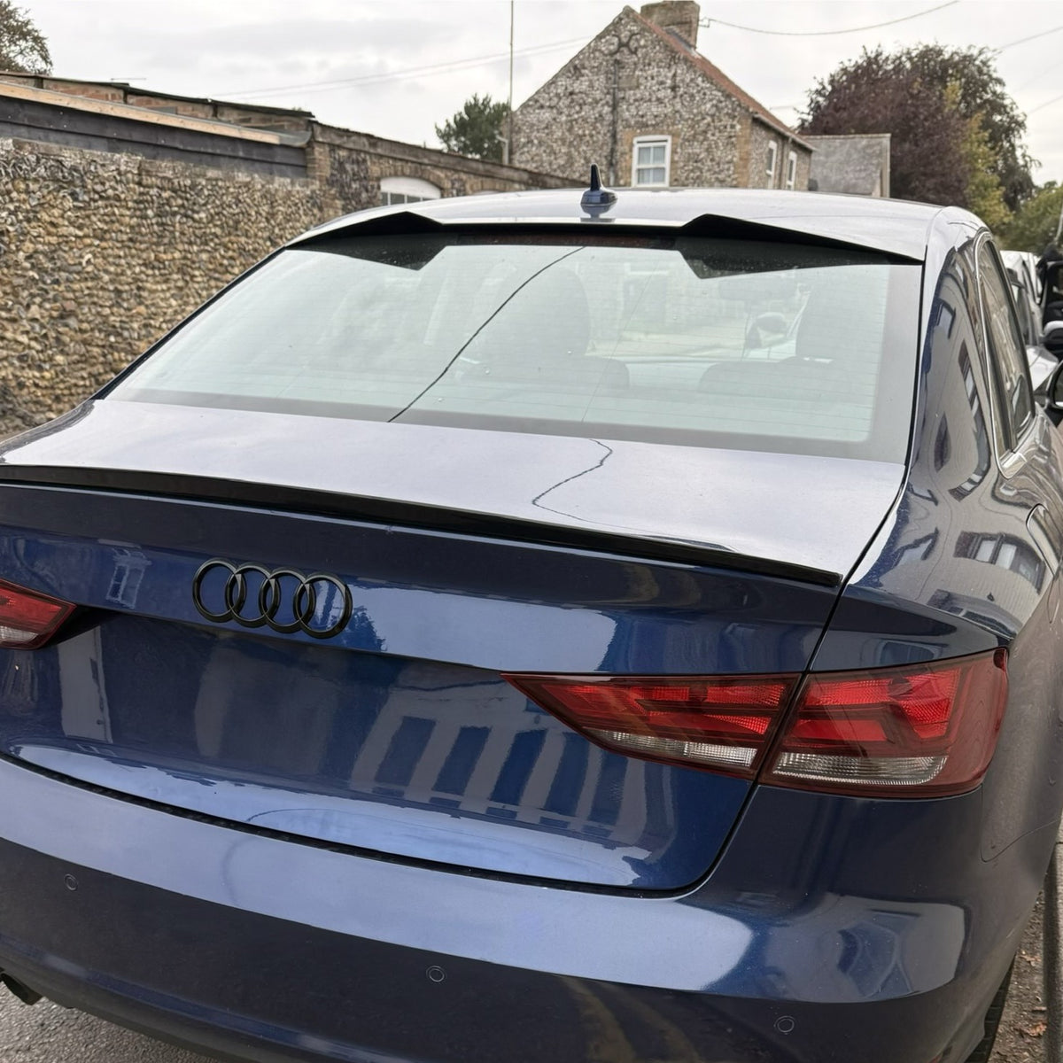 Gloss Black Roof Spoiler for Audi A3 8V S3 Saloon 13-20