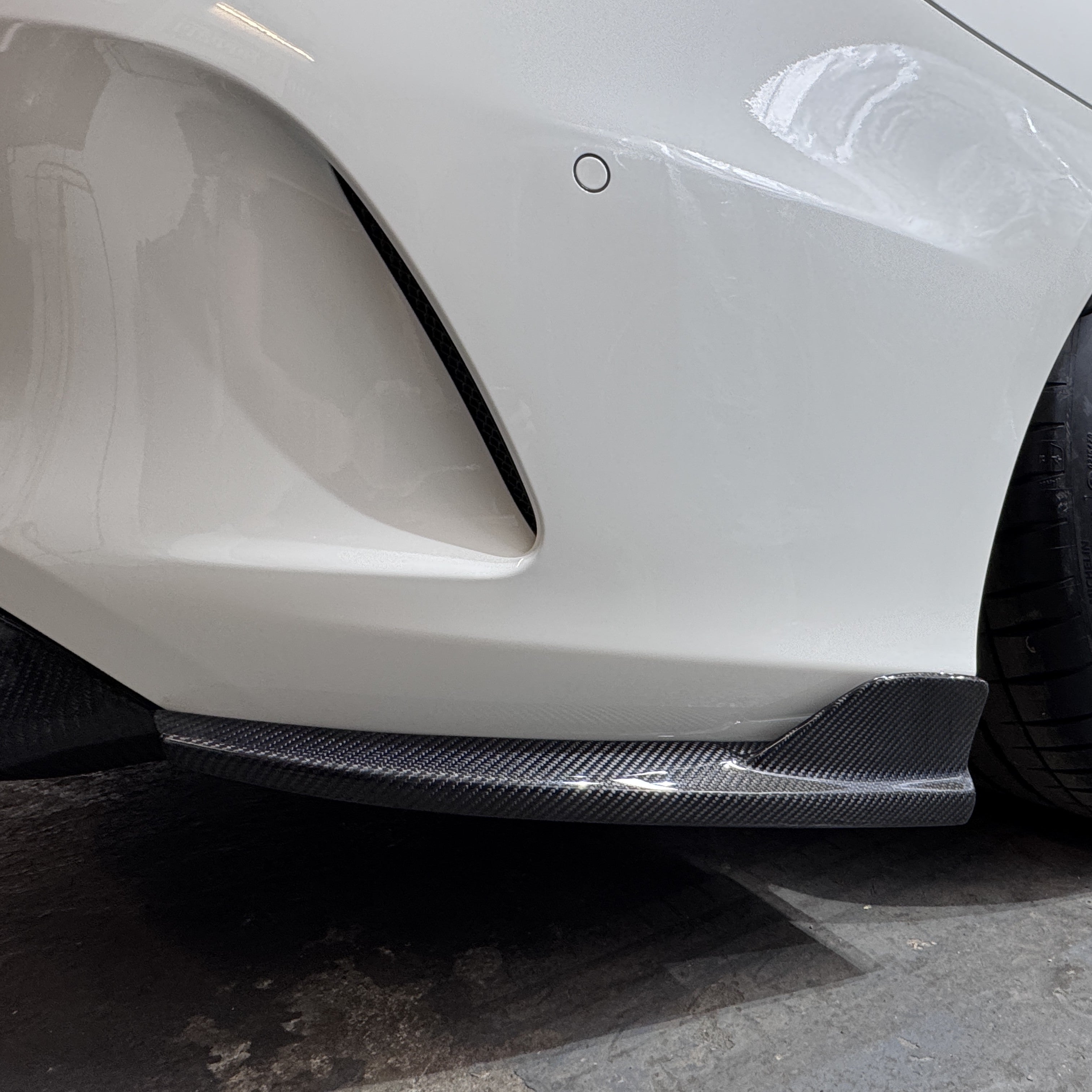 Carbon Fibre Rear Bumper Spats for Mercedes W205 C Class AMG & C63 15-21 - Carbon Factory