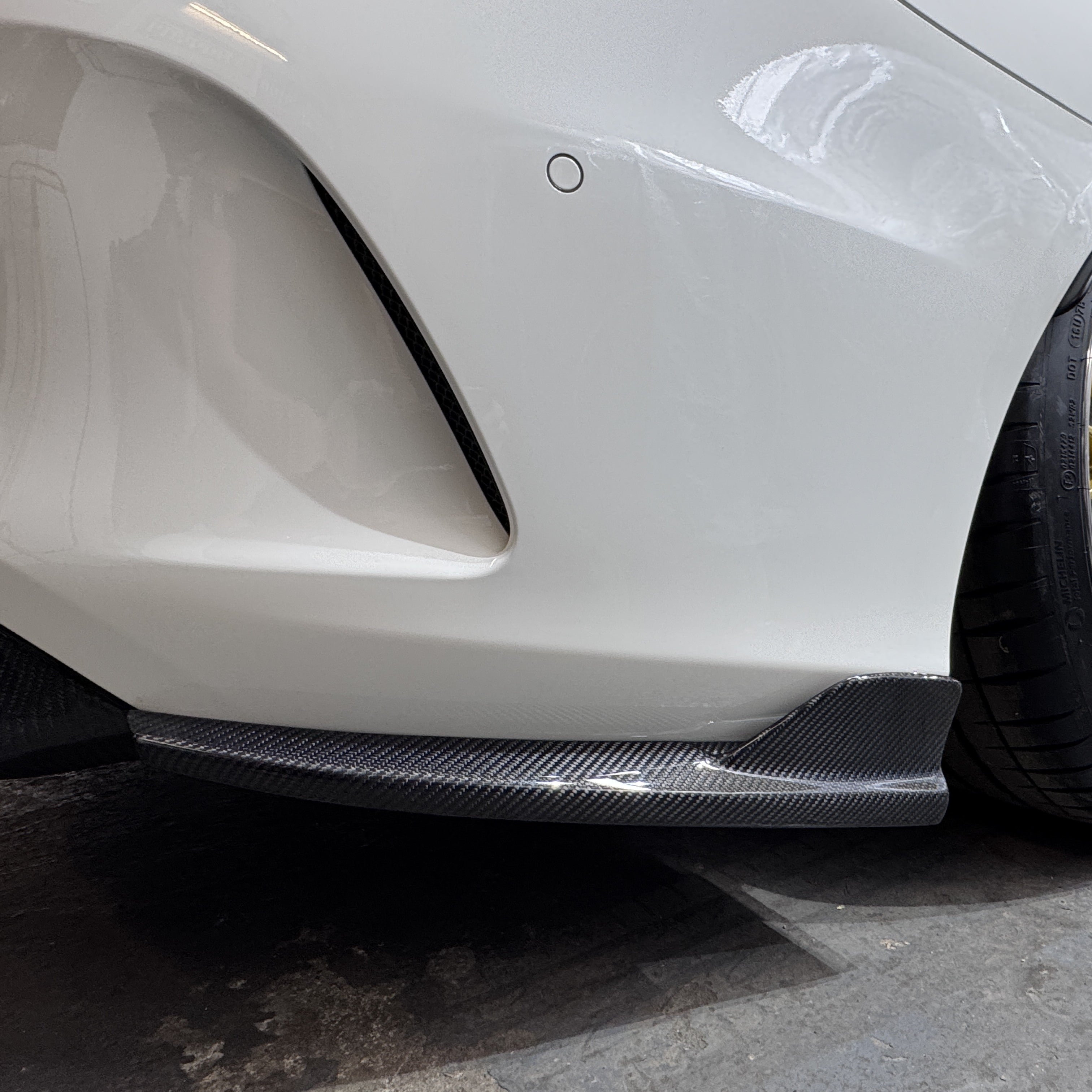 Carbon Fibre Rear Bumper Spats for Mercedes W205 C Class AMG & C63 15-21 - Carbon Factory