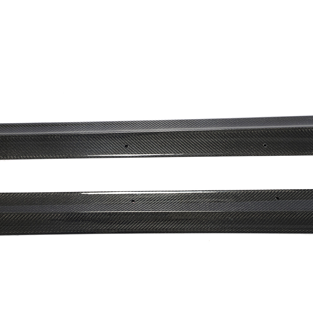 V Style Carbon Fibre Side Skirts for Mercedes W213 E43 E63 AMG Saloon 16-20