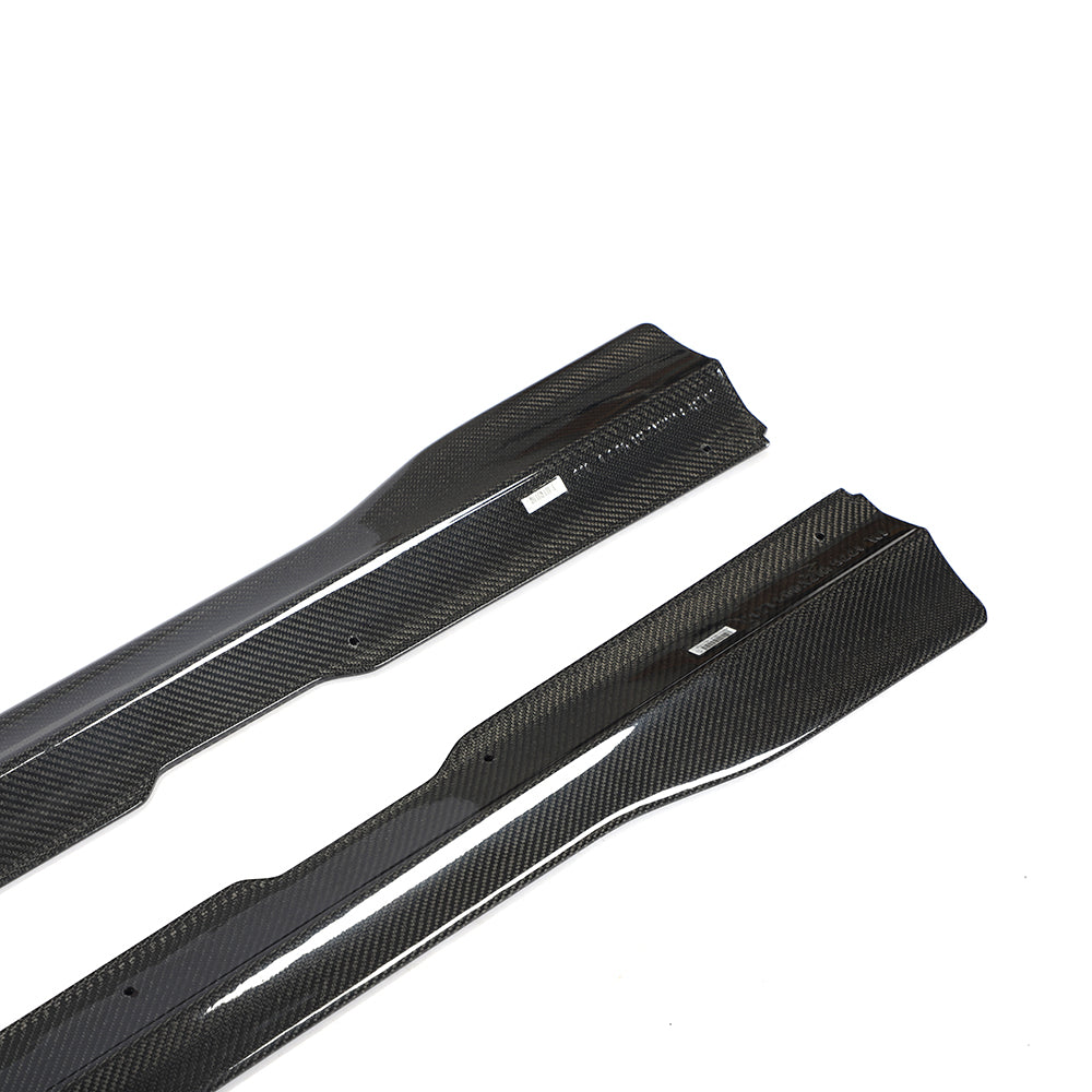 V Style Carbon Fibre Side Skirts for Mercedes W213 E43 E63 AMG Saloon 16-20