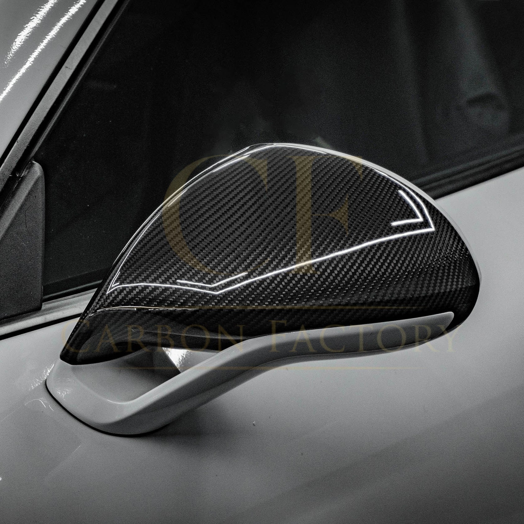 Pre-Preg Carbon Fibre Mirror Covers for Porsche 991 911 RS LHD 11-15 - Carbon Factory