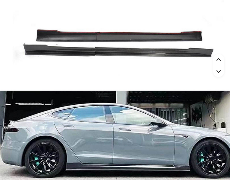 RZ Style Carbon Fibre Side Skirts for Tesla Model S 13-17 - Carbon Factory