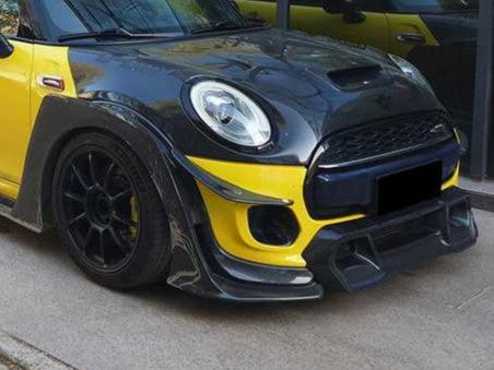Carbon Fibre Front Canards for BMW F55 F56 Mini Cooper S & JCW 14-22 - Carbon Factory