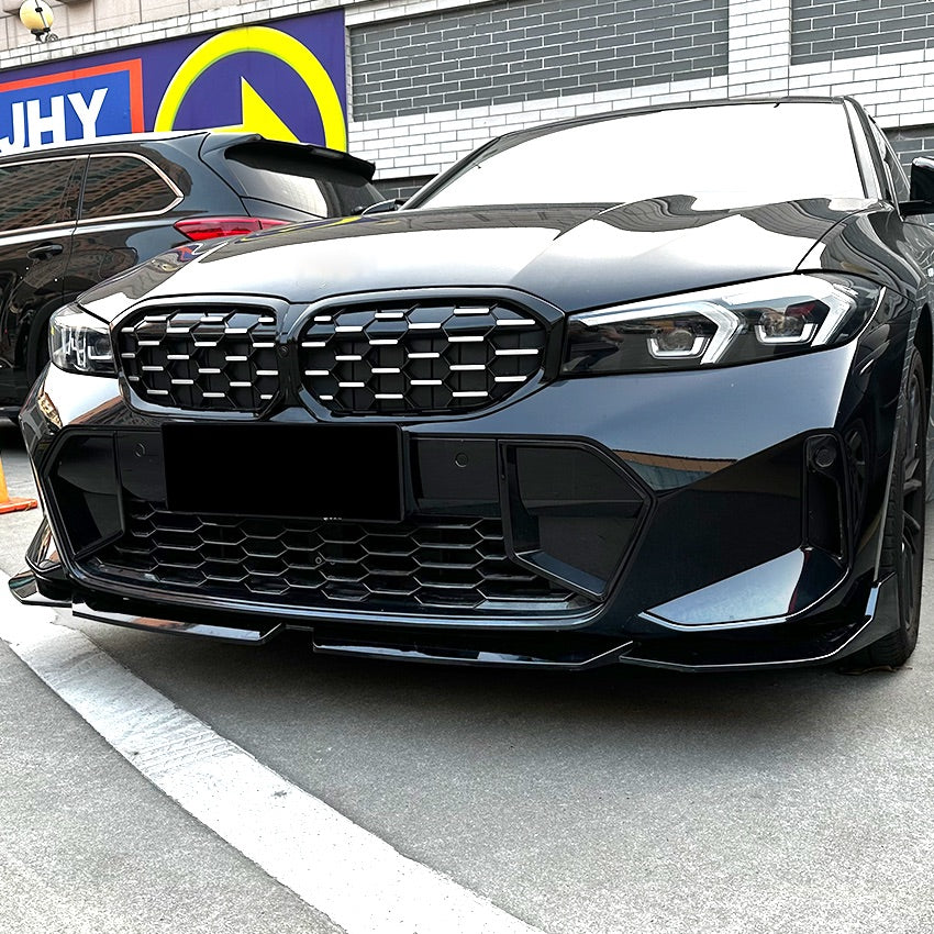 MP Style Gloss Black Front Splitter for BMW 3 Series G20 G21 LCI 23-Present - Carbon Factory