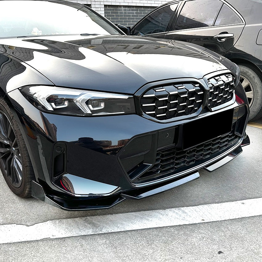 MP Style Gloss Black Front Splitter for BMW 3 Series G20 G21 LCI 23-Present - Carbon Factory